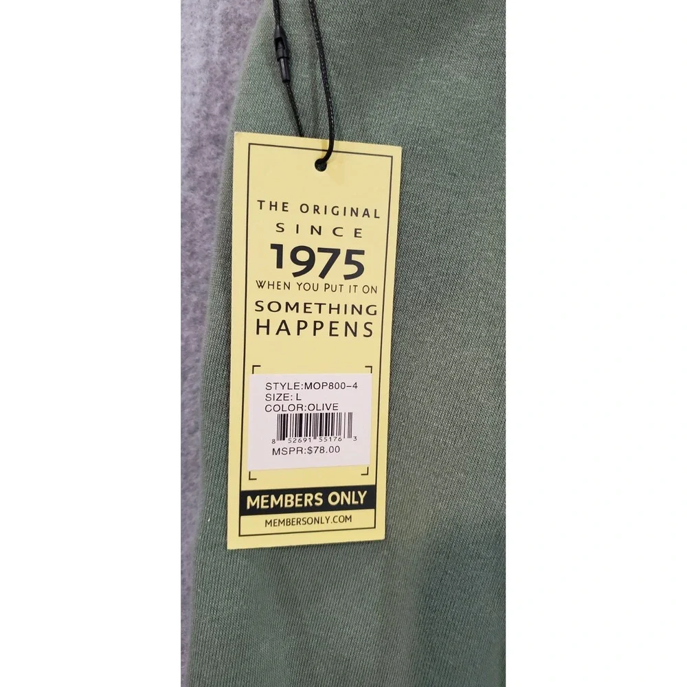 The Original Members Only Olive Green Men's Unisex Large Skull Roses Sweatpants - Picture 10 of 10